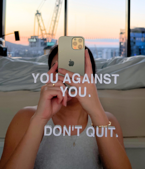 You Against You Motivational Sticker